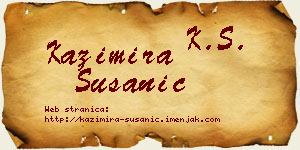 Kazimira Susanić vizit kartica